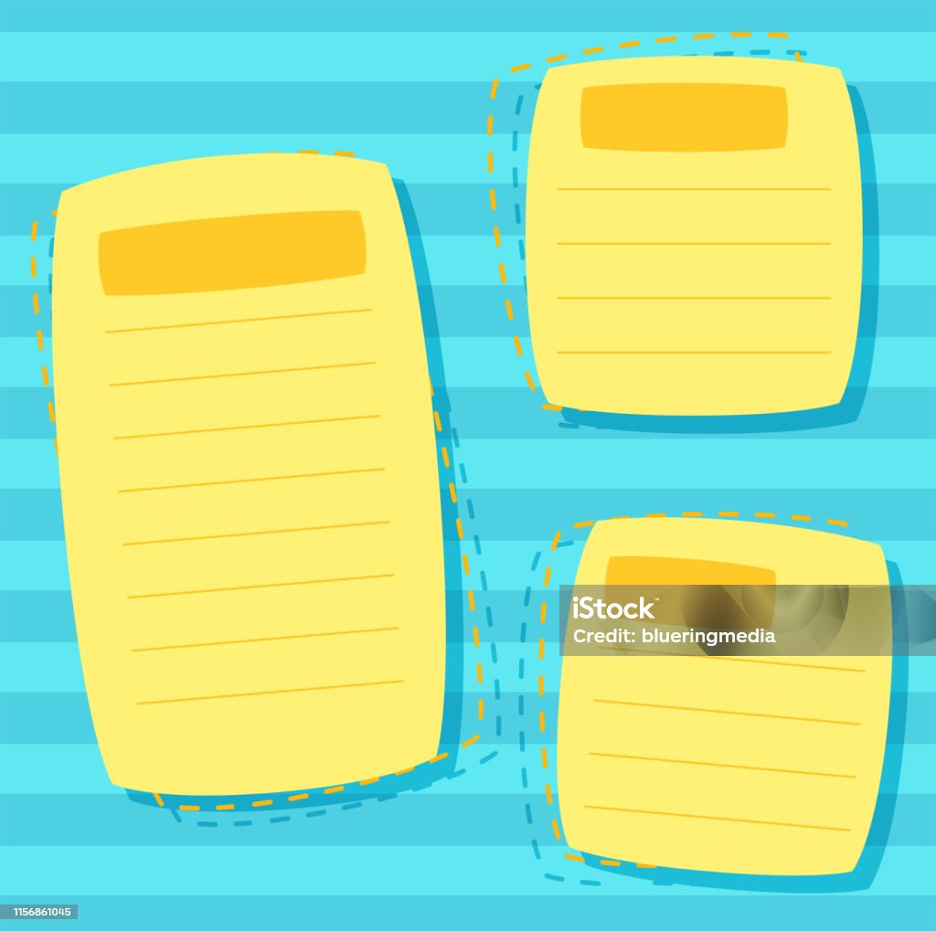 A Simple Note Template Stock Illustration - Download Image Now - Art ...