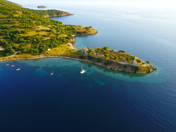 istock Summer on beautiful sandy beaches in Mediterranean Sea, Greece 1156862410