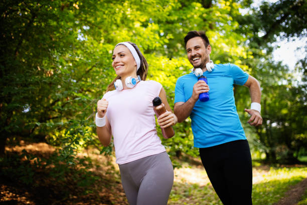 istock Fitness training for couple in love outside 1156862864