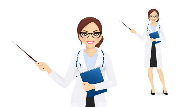 Vector illustration of Female doctor