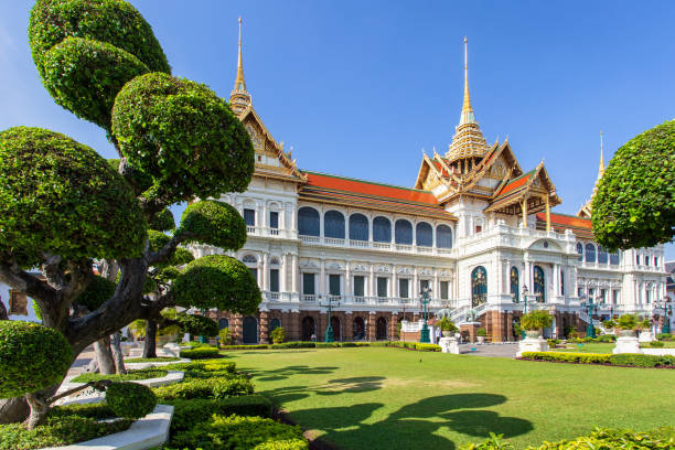 istock Grand palace, Wat pra kaew with blue sky 1156863924