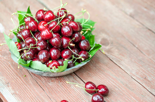 istock Fresh sweet cherries in plate 1156864089