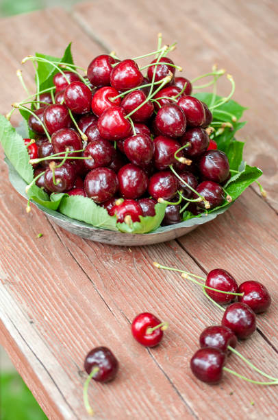 istock Fresh sweet cherries in plate 1156864973