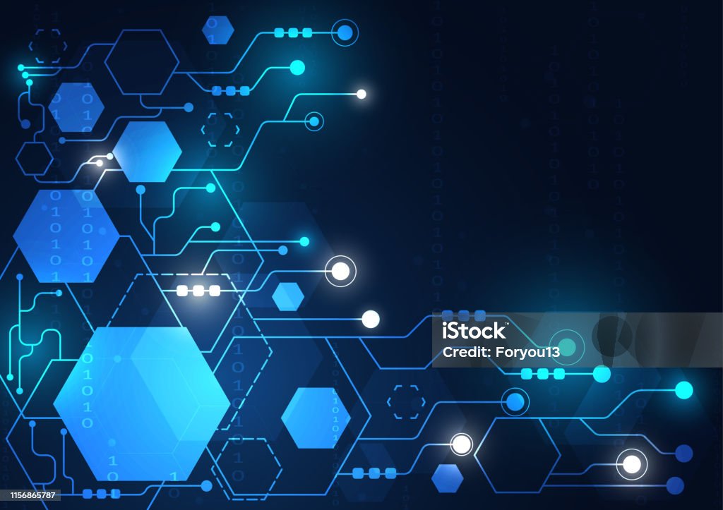 High Technology Graphics High Tech Technology Geometric Stock Illustration - Download Image Now ...