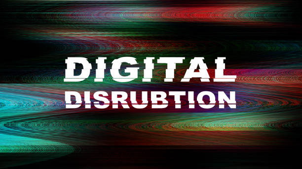 istock Digital Disrubtion text on grunge photocopy texture background 1156866987