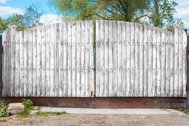 istock Wooden door swing 1156868061