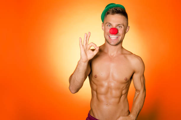 istock Summer and party. Sexy clown. 1156868137