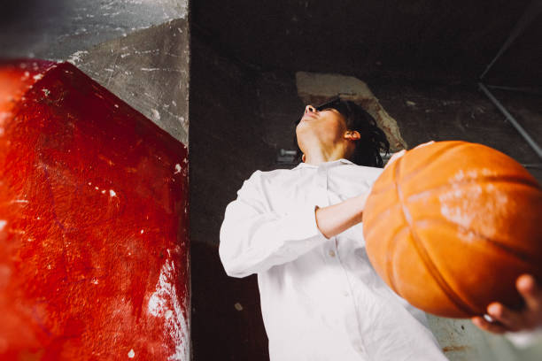 istock He plays basketball in the backyard and have fun 1156869901