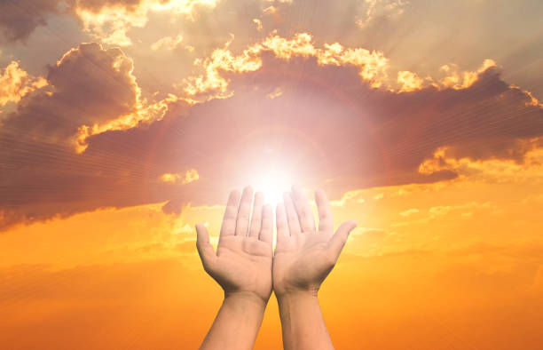 istock Eucharist Therapy Bless God Helping Repent Catholic Easter Lent Mind Pray. Christian Human hands open palm up worship hope. Jesus hands praying. Human hands open palm. 1156872296