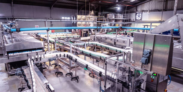 Dairy Factory in Africa Africa, Industry, Business, Factory, Storage - Wide Image from a Dairy Plant in Africa automated photos stock pictures, royalty-free photos & images