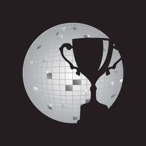 Vector illustration of disco trophy
