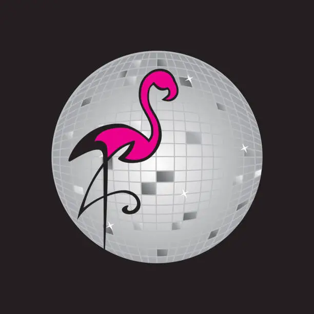 Vector illustration of disco bird