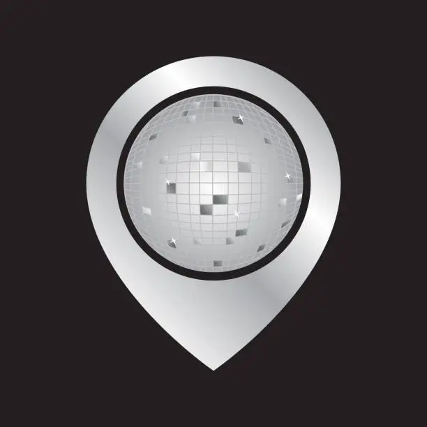 Vector illustration of disco pin
