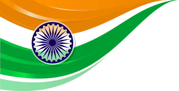 индийский флаг границы - indian flag stock illustrations