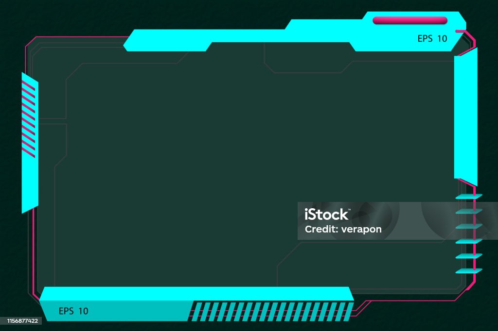 Technology Frame Vector Illustration Stock Illustration - Download ...