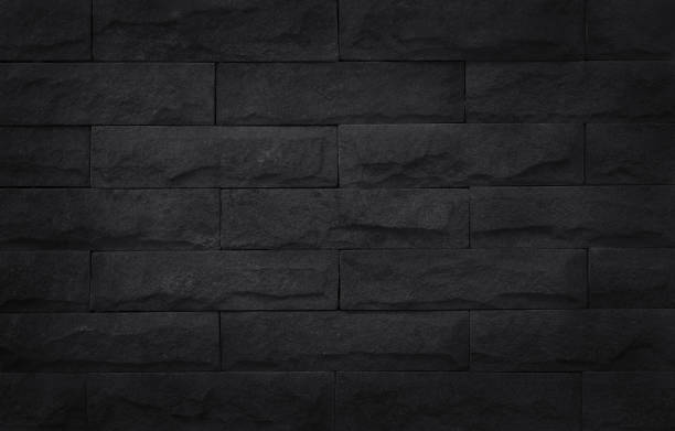 istock Black brick wall texture with high resolution for background and design art work. 1156881245