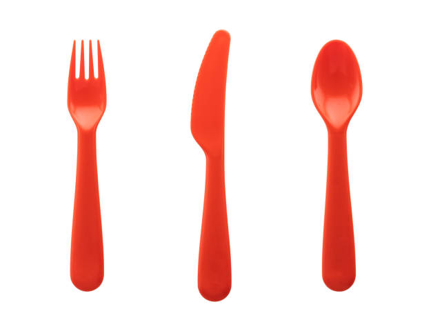 istock set of red plastic spoon, fork and knife isolated on white background 1156887610