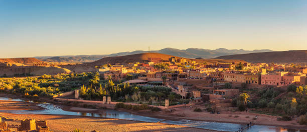 istock Sunset panorama of Ait Benhaddou in Morocco 1156888560