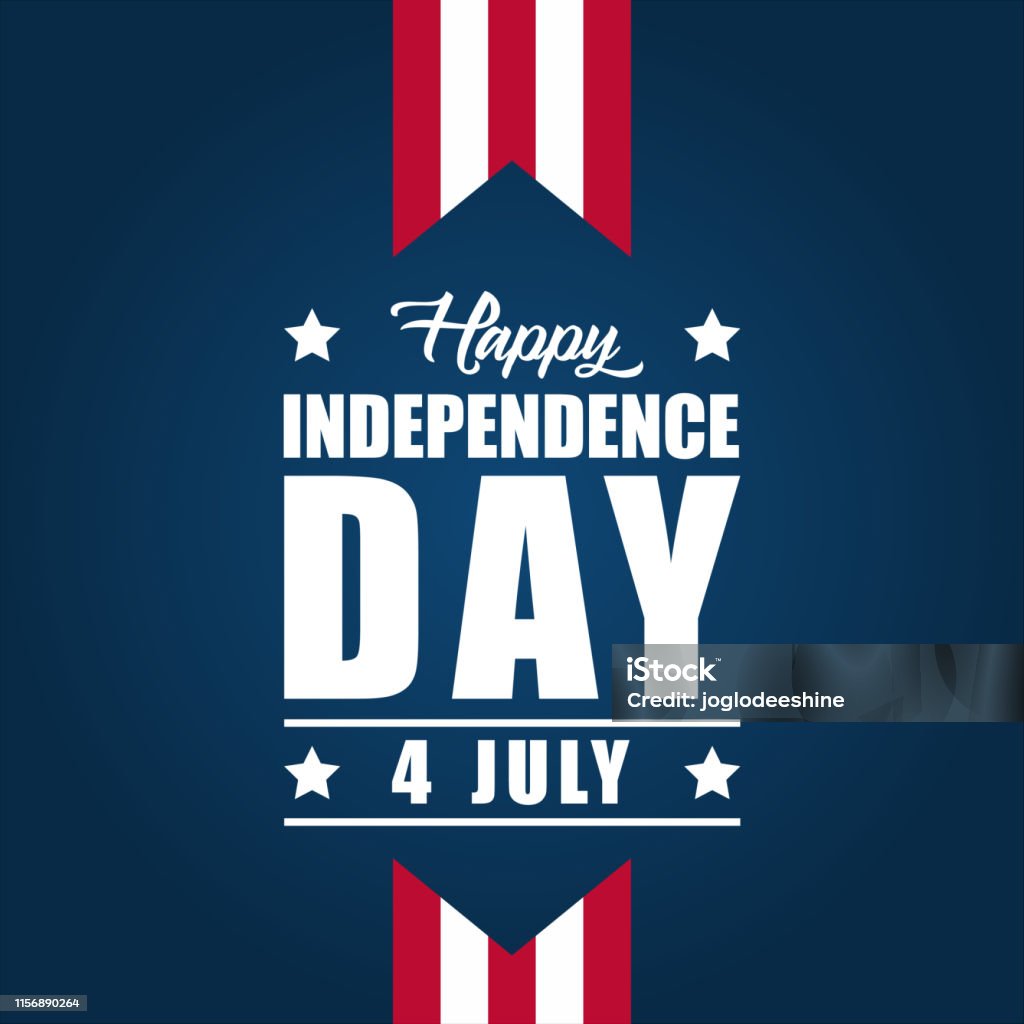 Projekt wektorowy z okazji Dnia Niepodległości Ameryki - Grafika wektorowa royalty-free (4-go lipca)