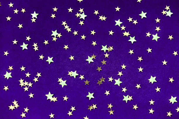istock Dark blue background with yellow and white stars. Festive abstract concept. 1156891733