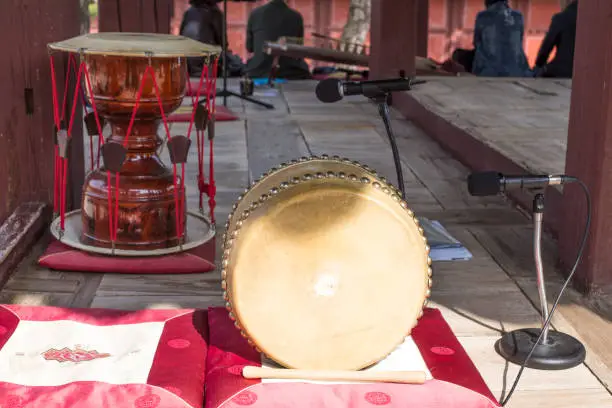 Photo of Korean traditional drum and Janggu