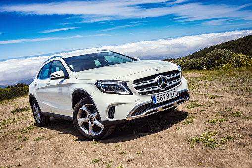 Mercedes-Benz GLA test drive in Gran Canaria Island roads