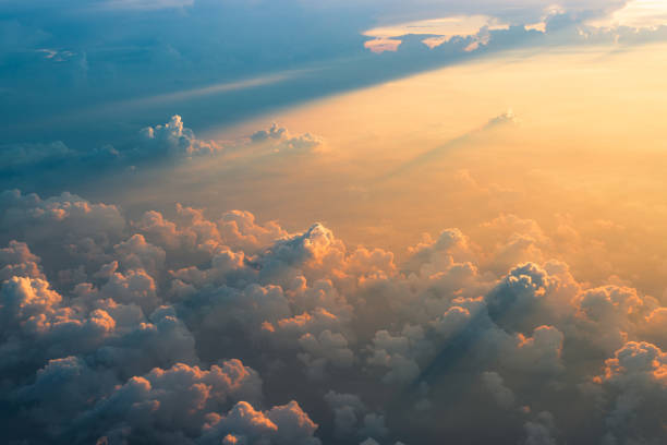 istock Aerial view of clouds at sunset 1156894533