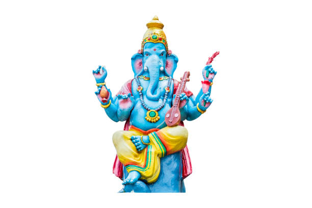 istock Figurine of Lord Ganesha on White background 1156896268