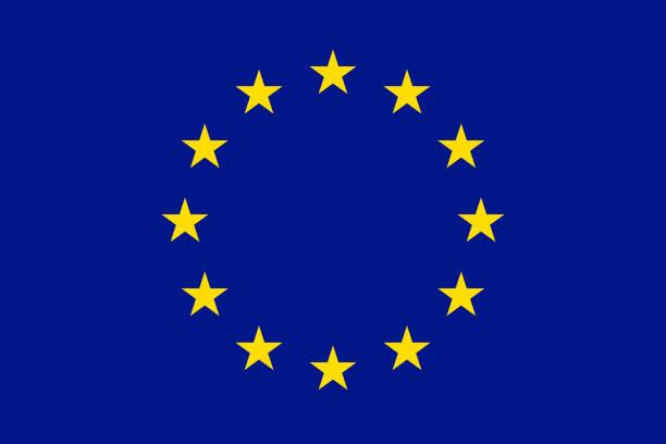 ilustrações, clipart, desenhos animados e ícones de bandeira do vetor da ue. proporção 2:3. a bandeira européia. a união europeia. - european union flag european community brussels europe