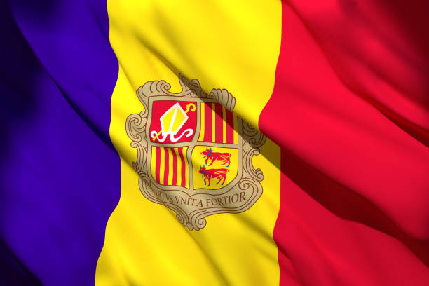 istock 3d rendering of Andorra flag 1156898669