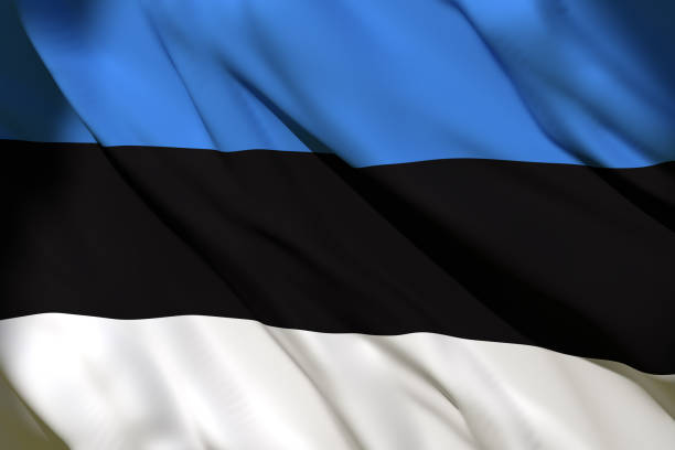 istock 3d rendering of Estonia flag 1156898795