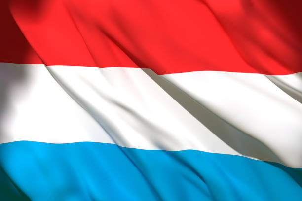 istock 3d rendering of Luxembourg flag 1156898934