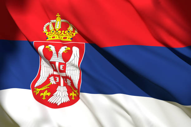 istock 3d rendering of Serbia flag 1156899020