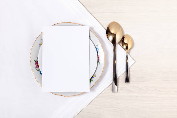 istock Wedding Menu Card, Blank Invitation Mockup, Wedding Invitation Template, Elegant Design 1156899759