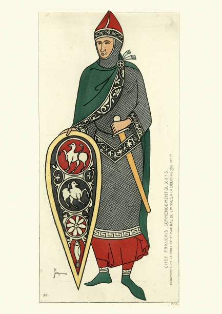istock French Knight of the 12th Century, Kite Shield, Sword, Chainmail 1156900382