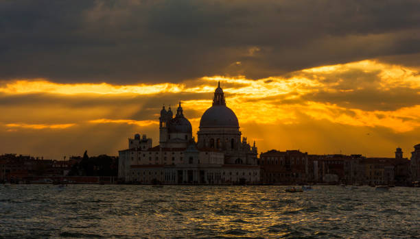 istock Venice Lagoon sunset with Salute Basilica 1156906022