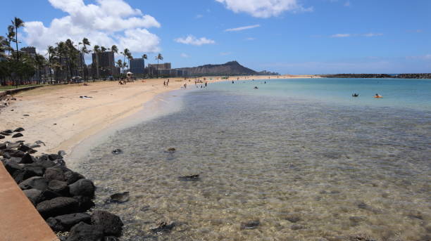 istock 6/2/2019 Beautiful Seaview at Ala Moana Beach Park in Hawaii 1156908266