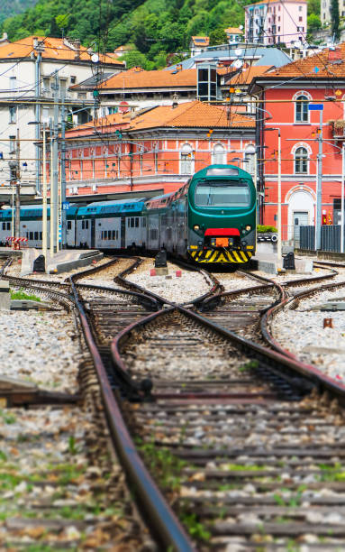 istock Modern double-decker train standing at the railway station. 1156915547