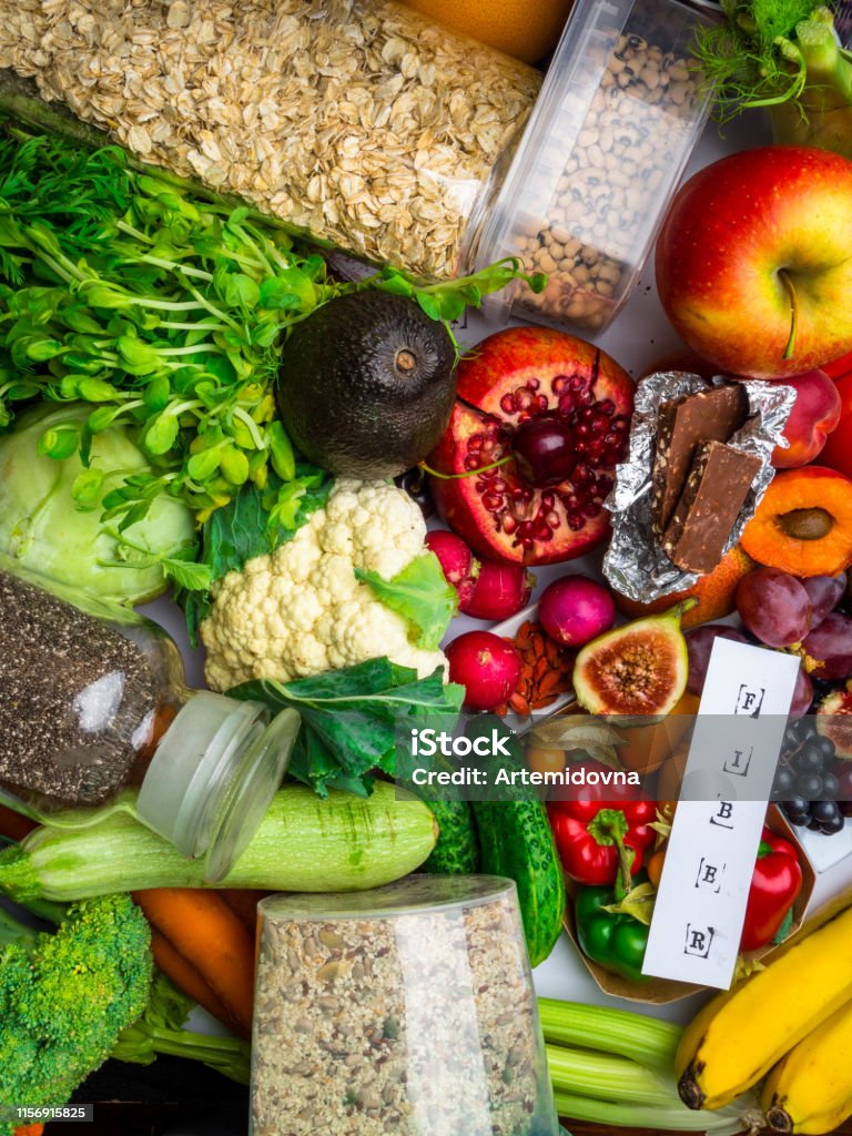 fruits, vegetables rich in antioxidants vitamins fiber. Healthy clean and detox food superfoods, health vegan food, Diet or healthy lifestyle concept fruits, vegetables rich in antioxidants vitamins fiber. Healthy clean and detox food superfoods Antioxidant Stock Photo