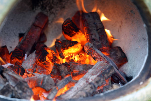 istock Wood burning in a chiminea 1156915831