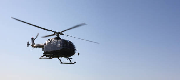 istock The aircraft - black helicopter flight 1156916738