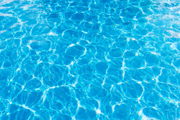 Rippling water in a swimming pool