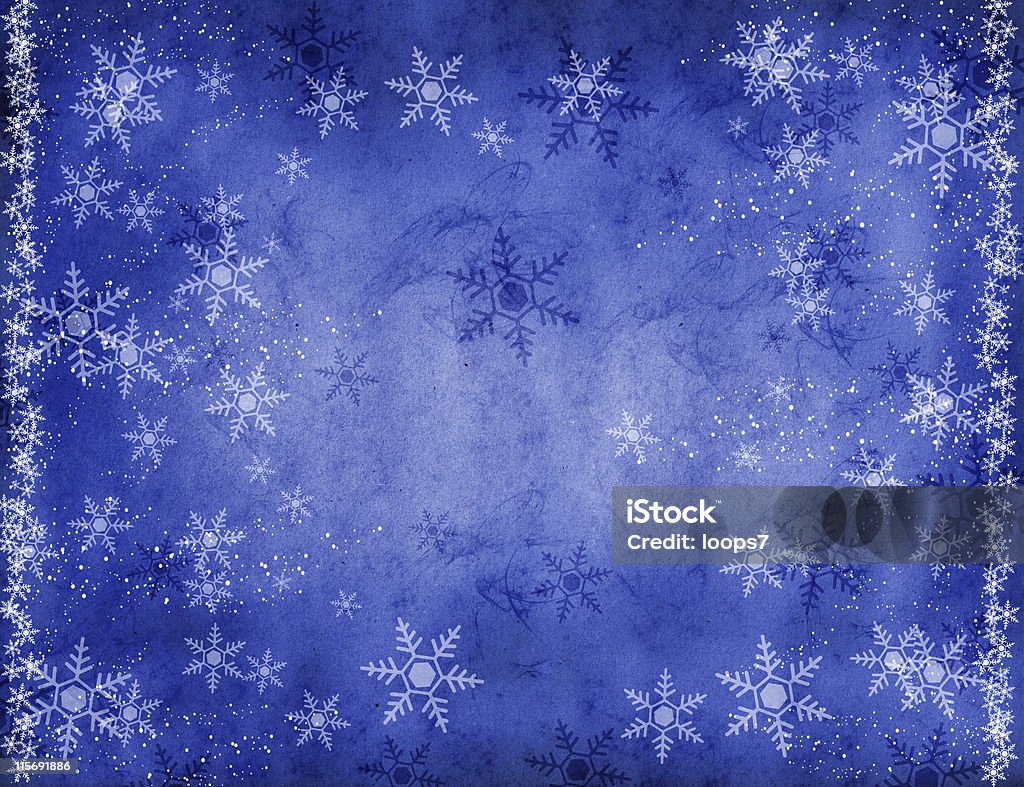 Sfondo blu fiocchi di neve wiith - Foto stock royalty-free di Astratto