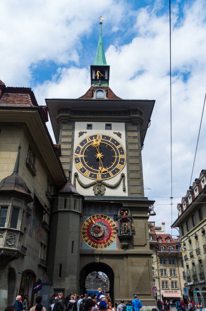 istock Bern City Switzerland tower clockwide angle view tourists walking 1156920007