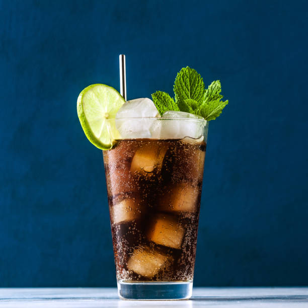 istock Coca Coke cocktail in a tall glass cuba libre. refreshing summer drink 1156923499