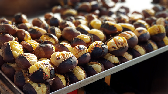Grilled chestnuts
