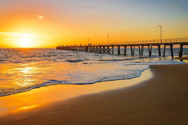 istock Port Noarlunga jetty at sunset 1156928537