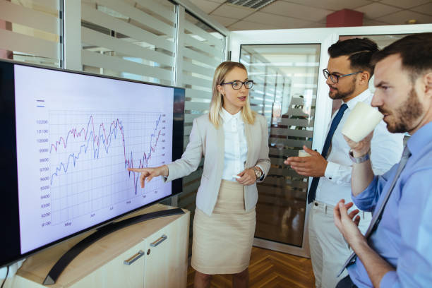 istock Presenting business development in a meeting in the office 1156928860
