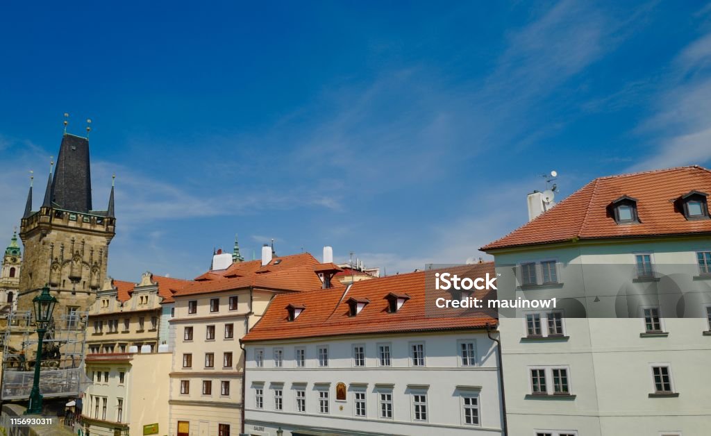 Old Town Prague Cityscape and Stare Mesto of Prague Architecture Stock Photo