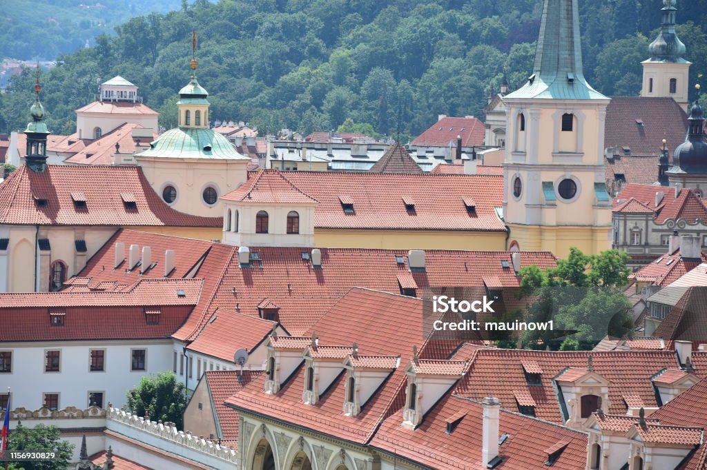 Old Town Prague Cityscape and Stare Mesto of Prague Architecture Stock Photo